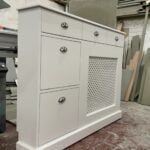 Regency grill radiator cover with shoe storage, drawers