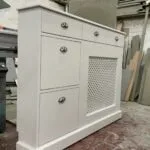 Regency grill radiator cover with shoe storage, drawers