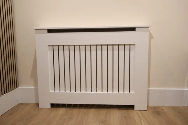 Space-Saving Small White Radiator Enclosure