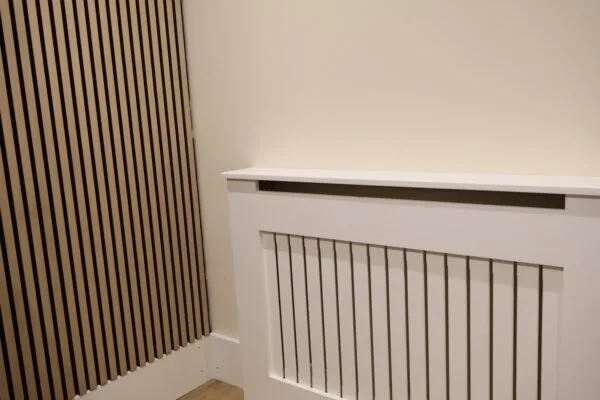 Space-Saving Small White Radiator Enclosure