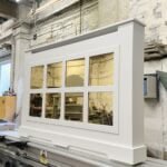 Mirrored Radiator Cover, Grid design (image white, gold mirror)