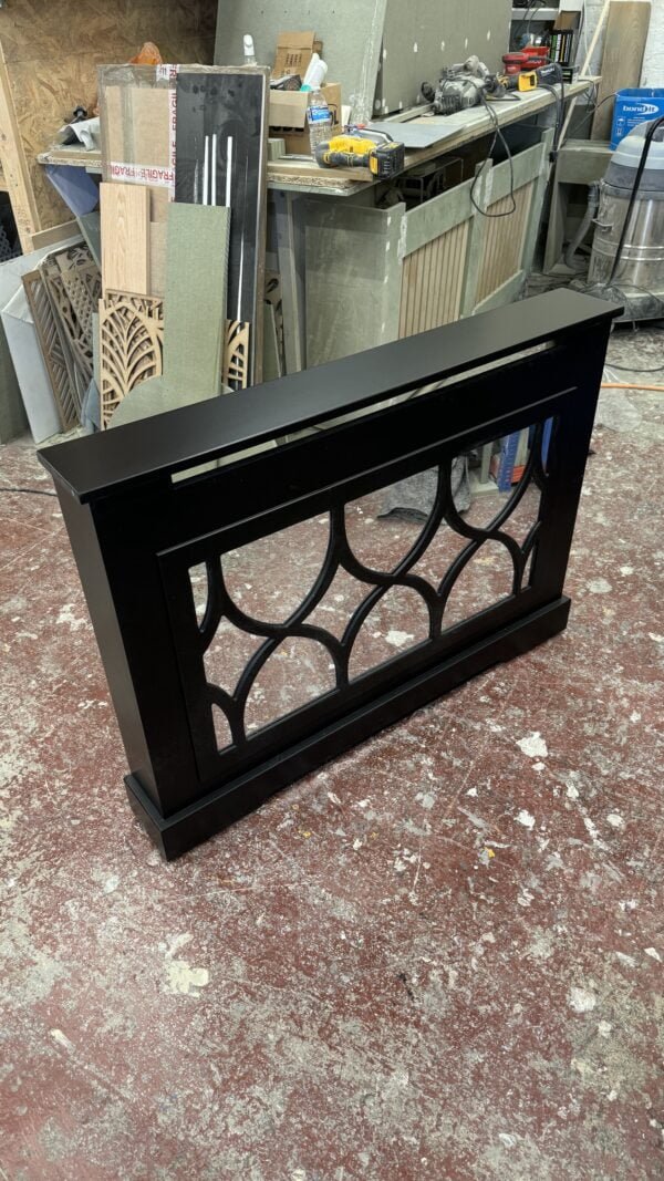 Mirrored radiator cover, Florence, Black