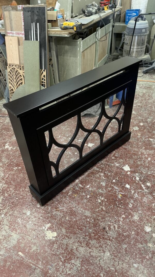 Mirrored radiator cover, Florence, Black