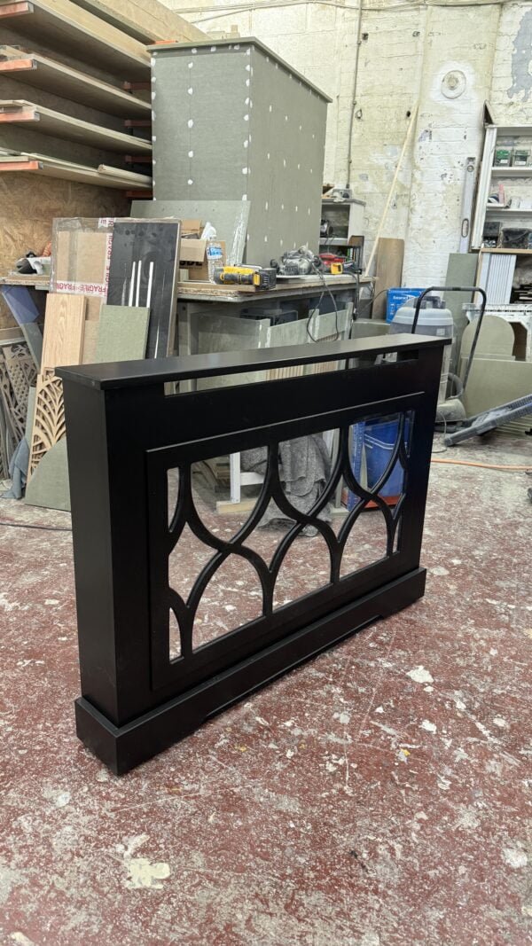 Sophisticated Black Florence Mirrored Radiator Cover