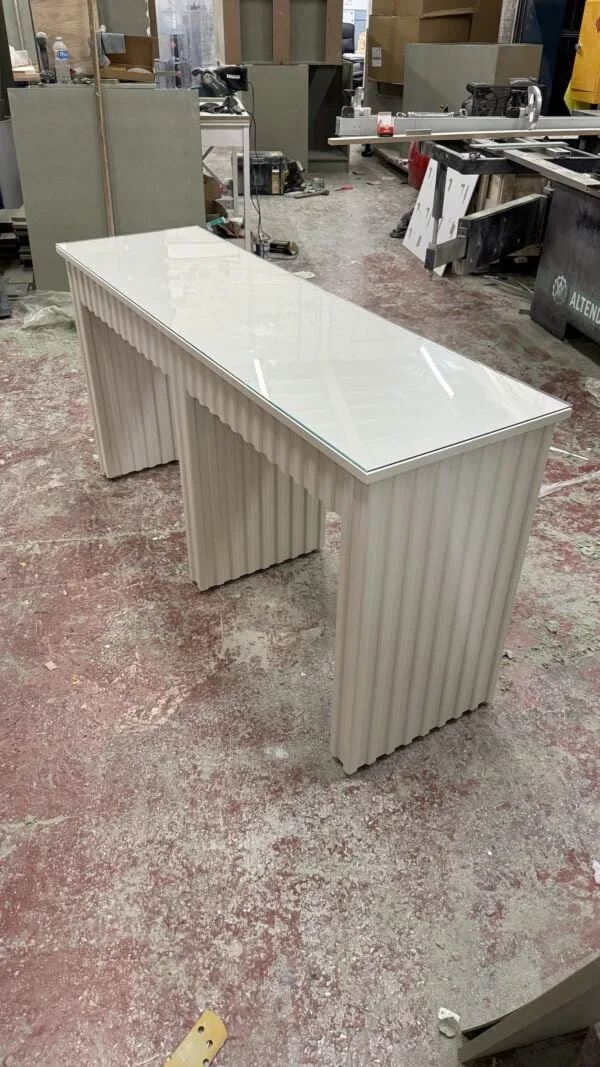 Bespoke Two-Person Reeded Nail Station