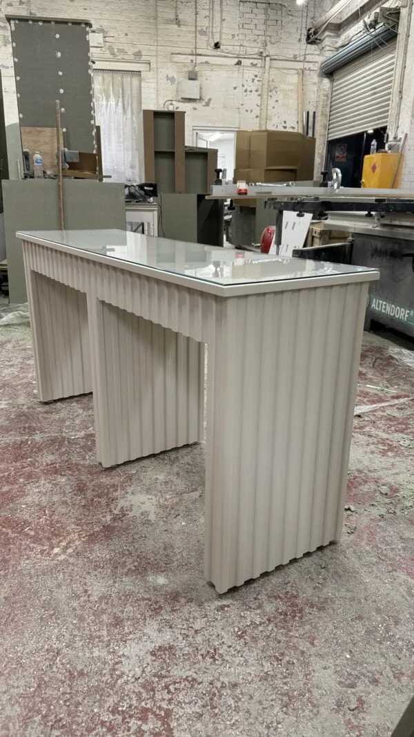 Bespoke Two-Person Reeded Nail Station