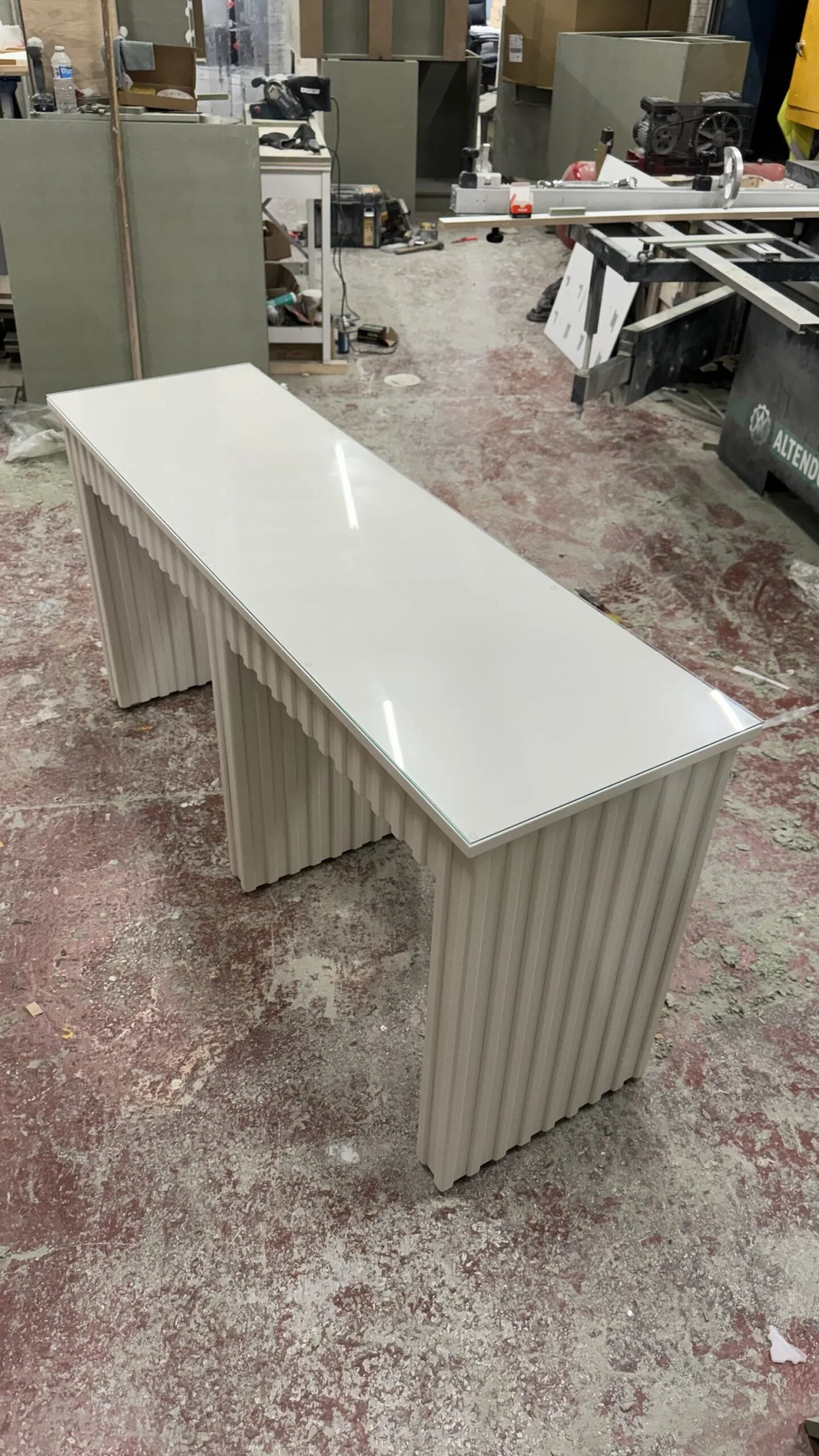 Bespoke Two-Person Reeded Nail Station