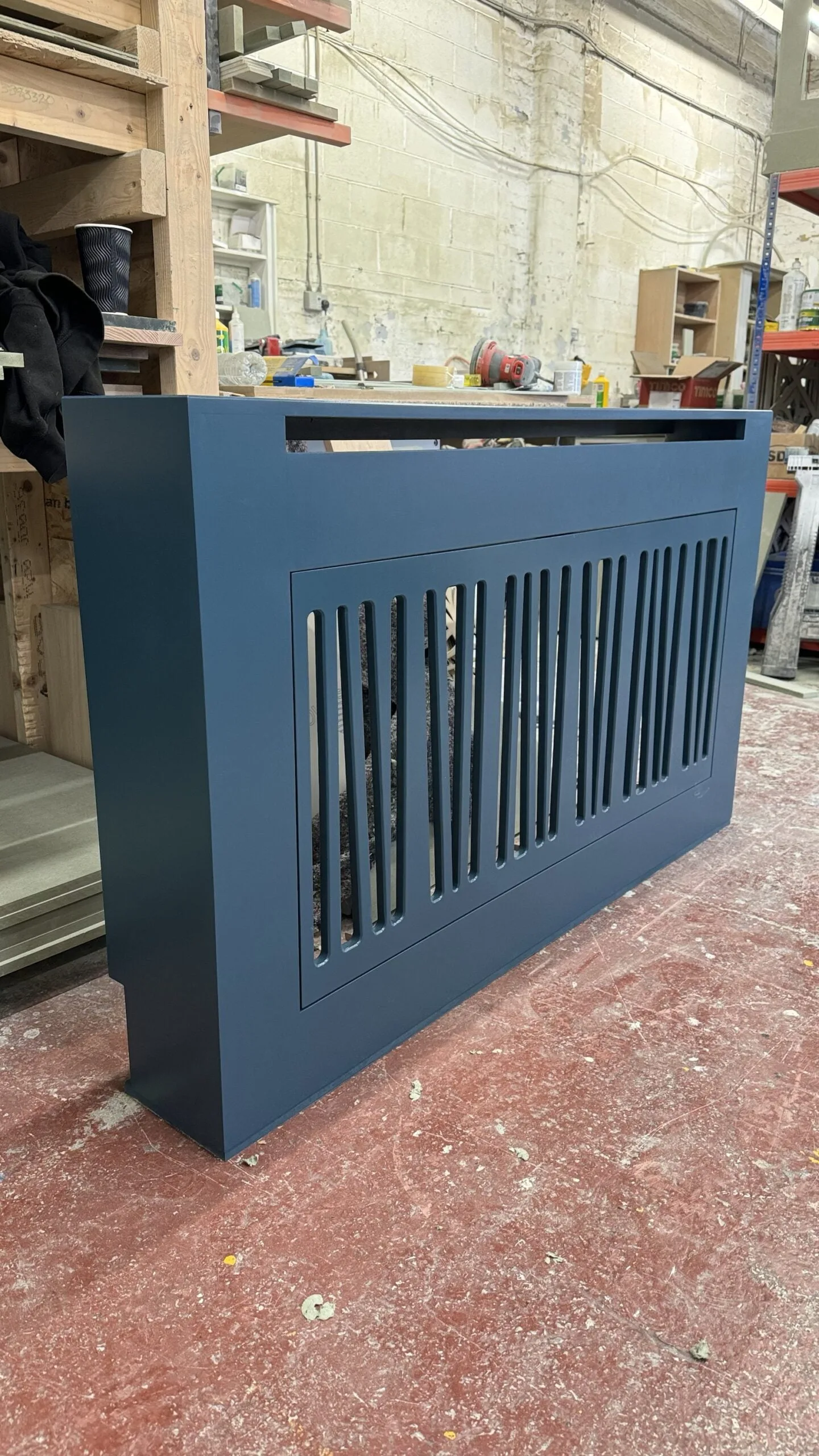 Bespoke Radiator Cover With Fold Down Door