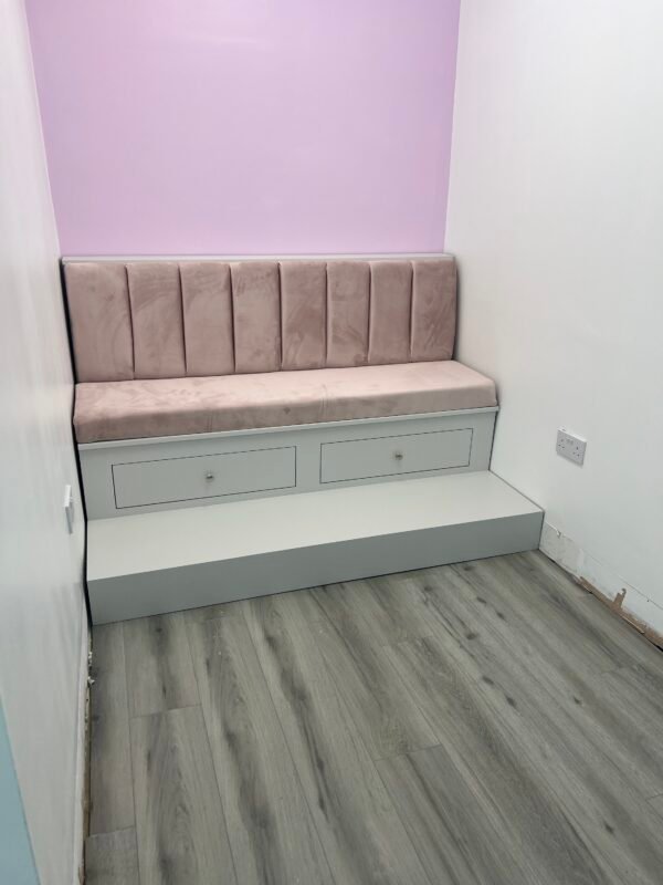 Bespoke Pedicure Station, Custom Luxury Pedicure seating, Pink