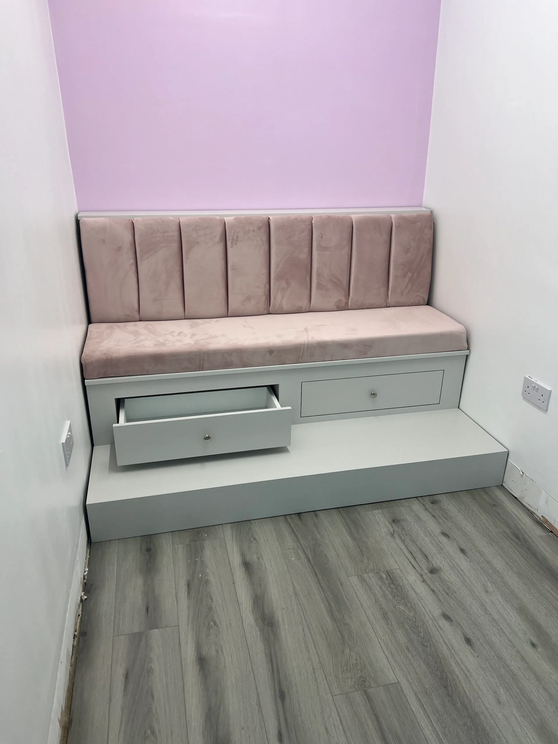 Bespoke Pedicure Station, Custom Luxury Pedicure seating, Pink