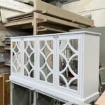 Medium-Sized Mirrored Entertainment Center – White