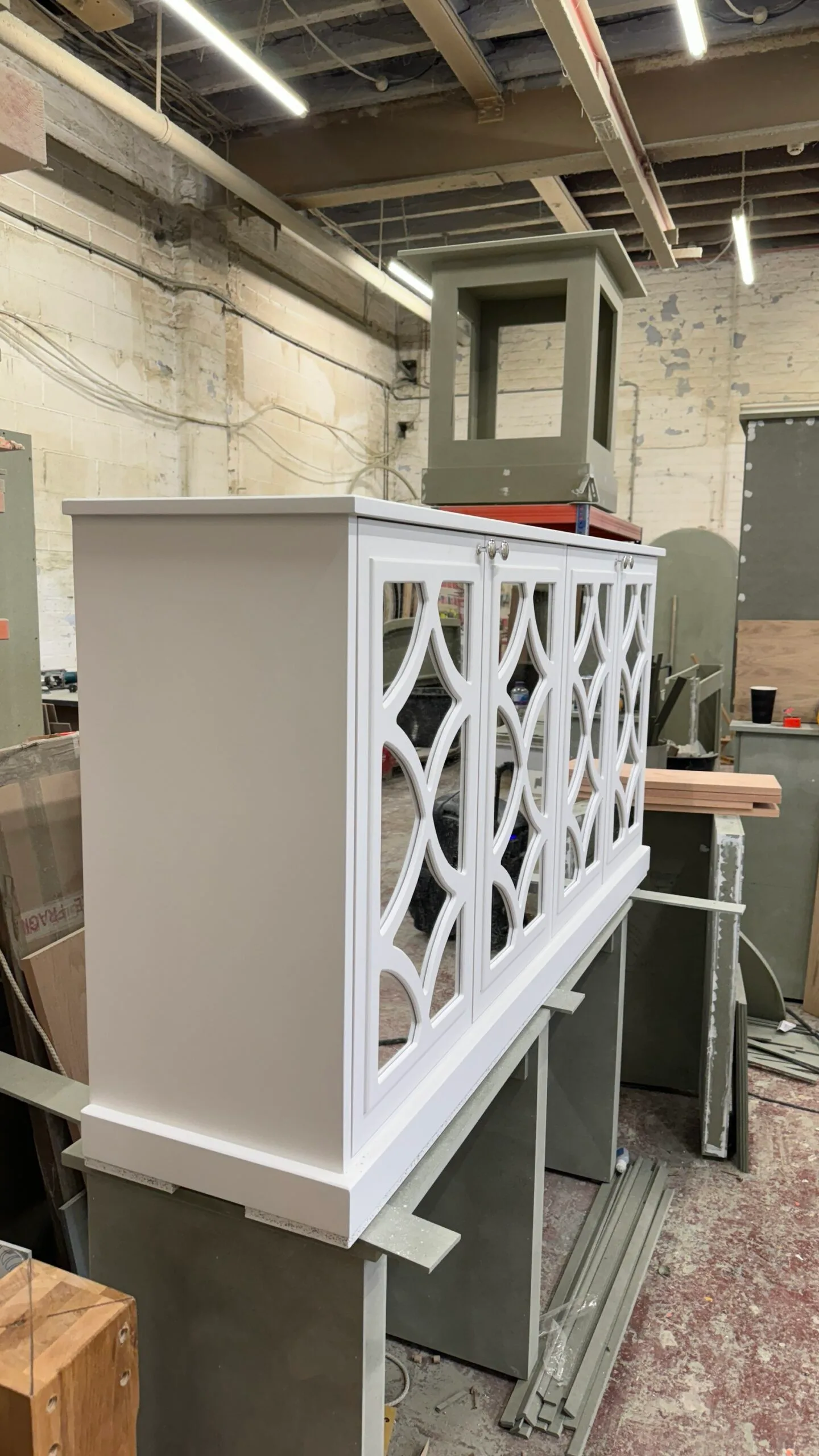 Medium-Sized Mirrored Entertainment Center