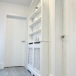 Curved radiator cover bookcase, Curved bookshelf, Solid Pine