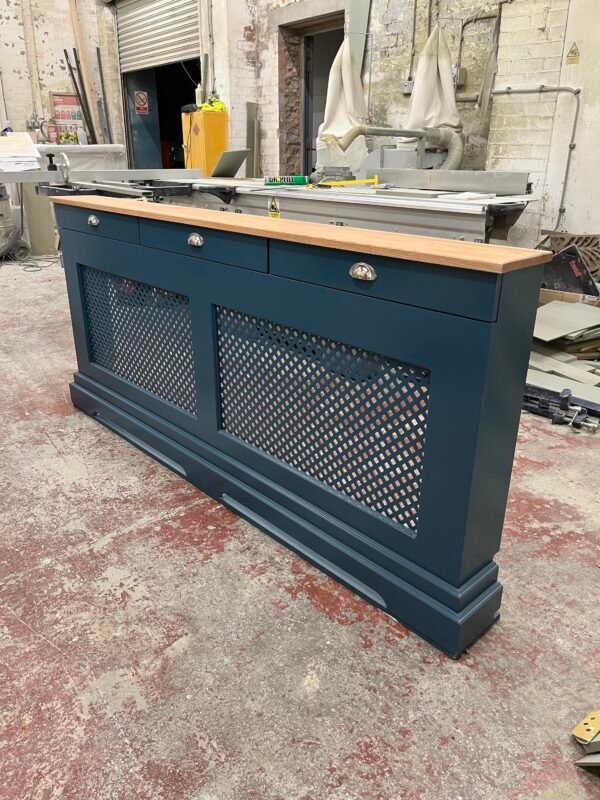 Regency Grill Radiator Cover with Storage Drawers and solid oak top