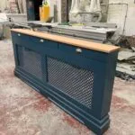 Regency grill Radiator Cover With Drawers and 100% solid oak top (Image, Dulux Sapphire Sulate)