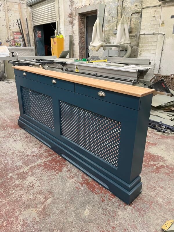 Regency Grill Radiator Cover with Storage Drawers and solid oak top