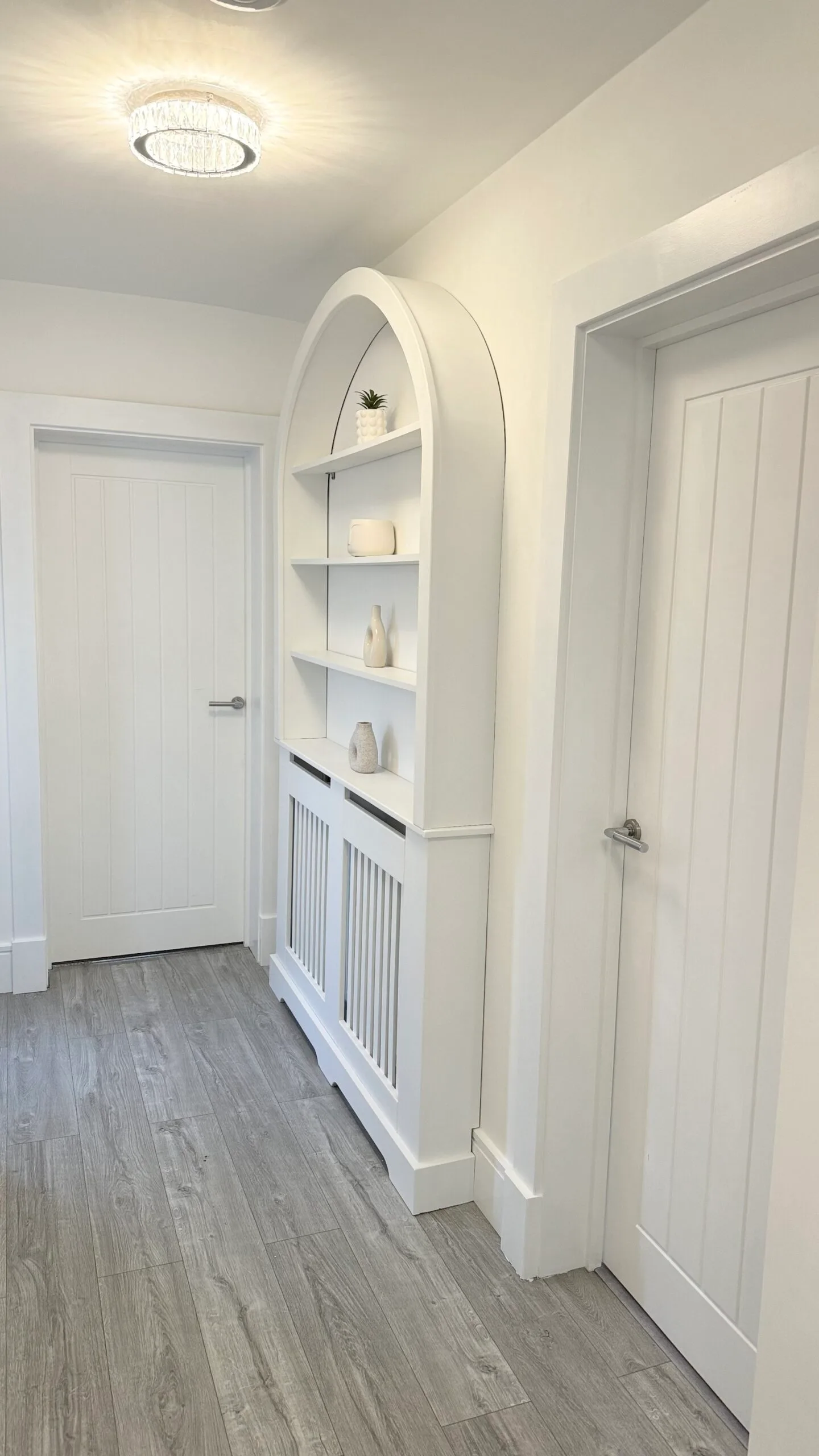 img_3211 Curved radiator cover bookcase, Curved bookshelf, Solid Pine