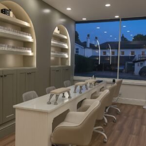Four Station Nail Desk, bespoke manicure station
