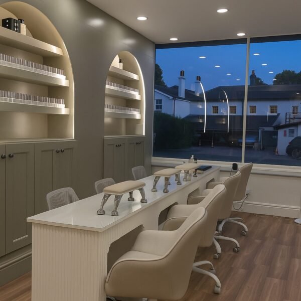 Four Station Nail Desk, bespoke manicure station
