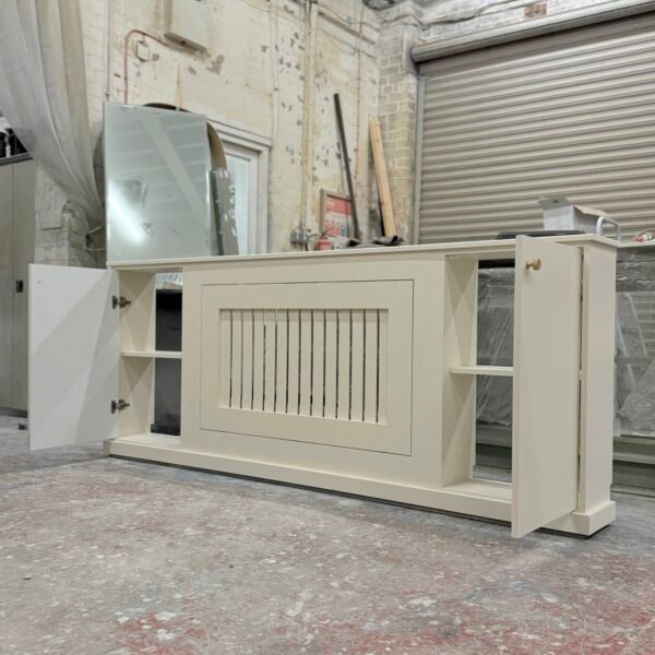 Handmade Radiator Cabinet, Unique Storage Radiator Cover, 85cm H x 225cm W x 26cm D
