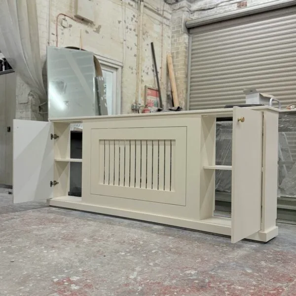 Handmade Radiator Cabinet, Unique Storage Radiator Cover, 85cm H x 225cm W x 26cm D