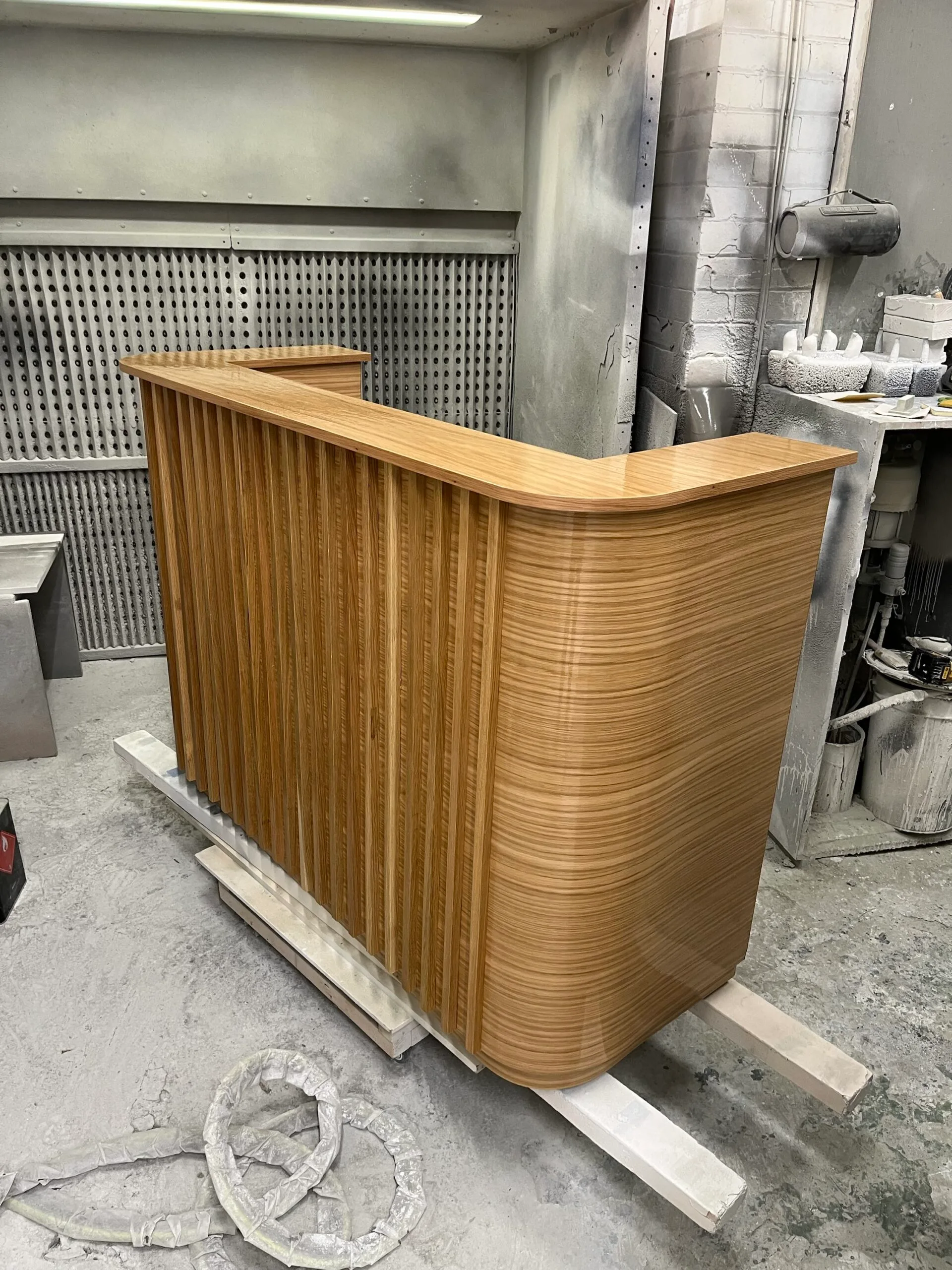 Luxury Reception Desk, Solid Oak Wood