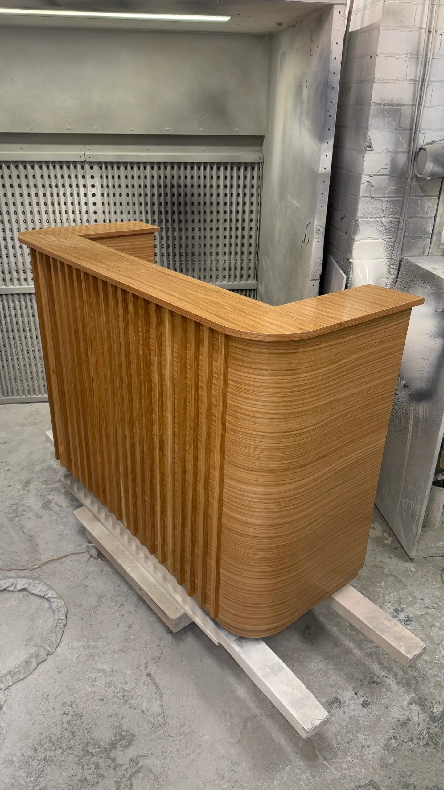 Luxury Reception Desk, Solid Oak Wood