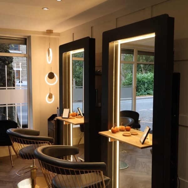 Bespoke Salon Mirror, LED Mirror, rear storage & LED lights