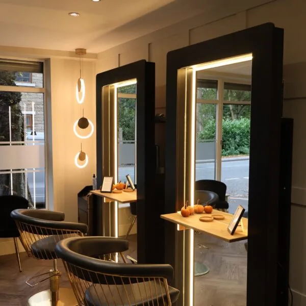 Bespoke Salon Mirror, LED Mirror, rear storage & LED lights