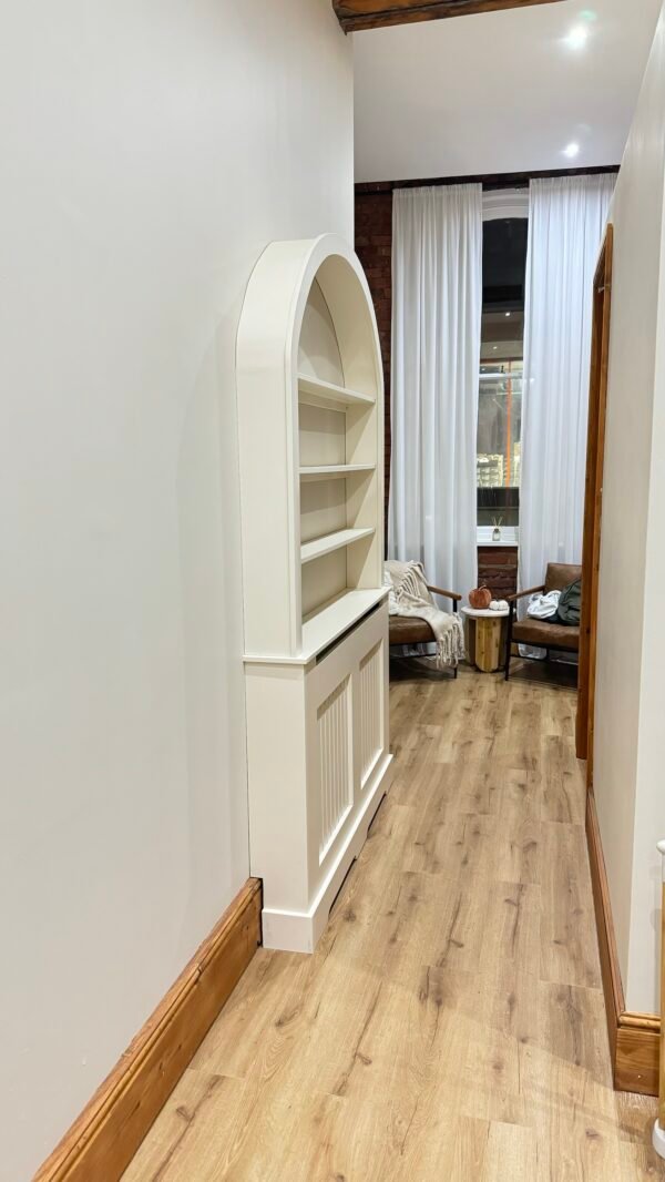 Curved Radiator Cover Bookcase, Curved Bookshelf