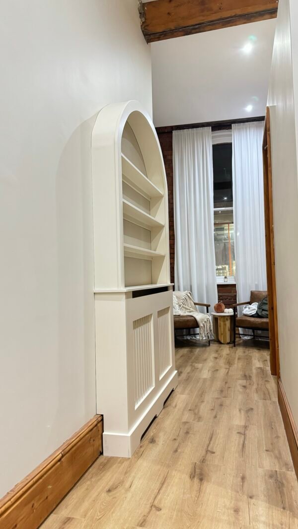 Curved Radiator Cover Bookcase, Curved Bookshelf
