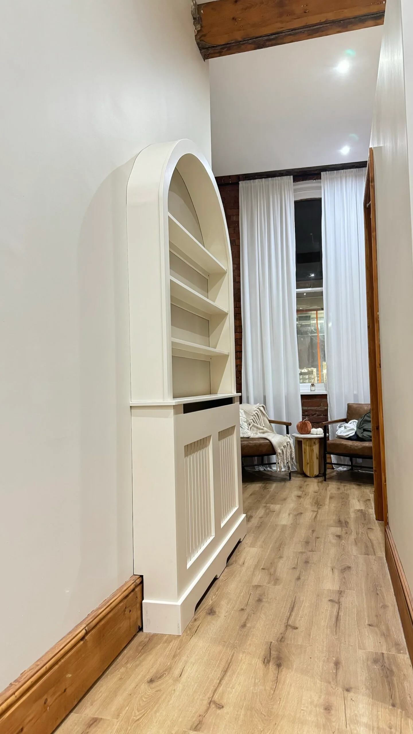 Curved Radiator Cover Bookcase, Curved Bookshelf