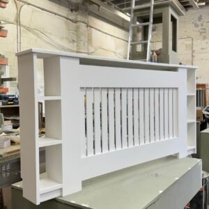 Unique Radiator cabinet with side shelves 78 H x 161 W x 18 D