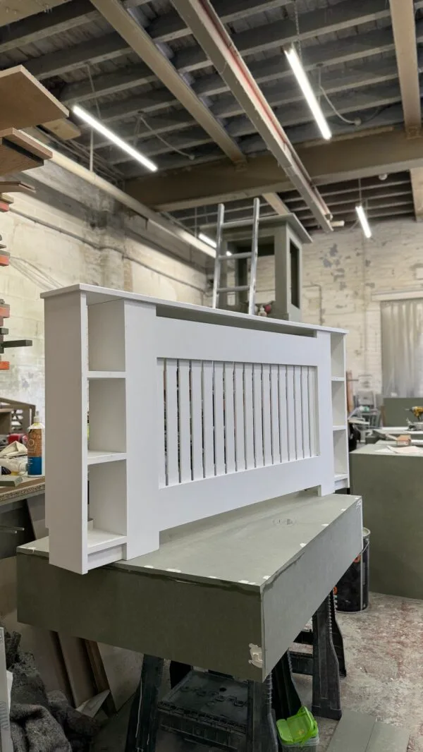 Unique Radiator cabinet with side shelves 78 H x 161 W x 18 D