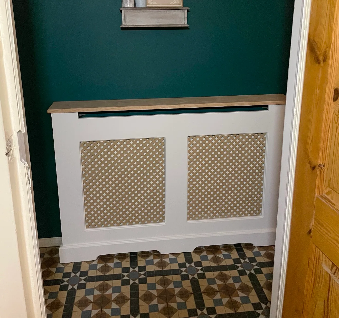 Regency Grill Radiator Cover with a Solid Oak Top