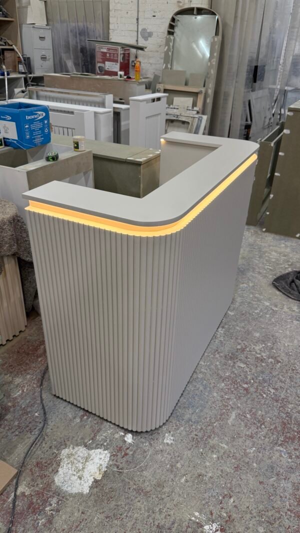 Bespoke Luxury Reception Desk, Skimming Stone