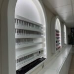 Nail Gel Wall Mount, Bespoke Curved Nail Varnish Display with LED Lighting