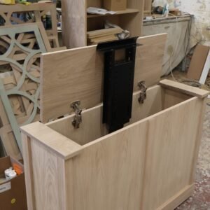 Solid Oak TV Stand, Motorised TV Box