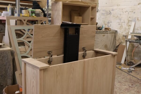Solid Oak TV Stand, Motorised TV Box