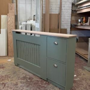 Radiator Cover with Shoe Storage and a Solid Oak Top
