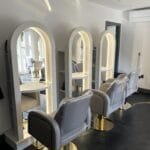 Bespoke Salon Mirror, Curved Mirror, Small LED Mirror, Storage