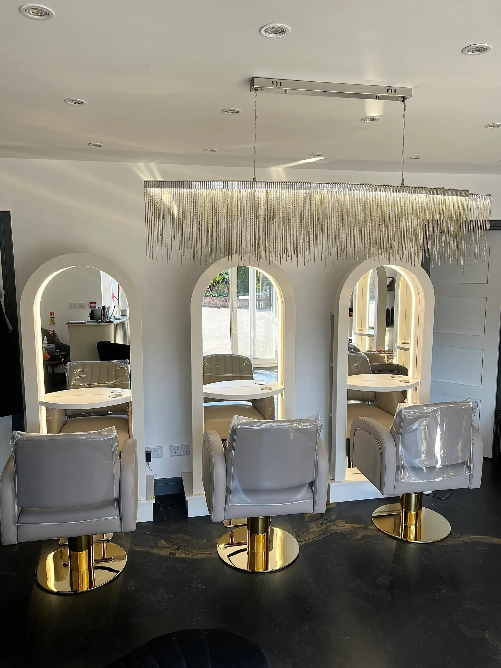 Bespoke Salon Mirror, Curved Mirror, Small LED Mirror, Storage - Image 2