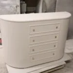 Curved TV Stand, Motorised TV Box, Faux drawer front