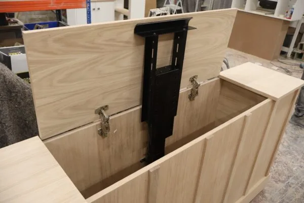Solid Oak TV Unit, Motorised TV Box With Storage