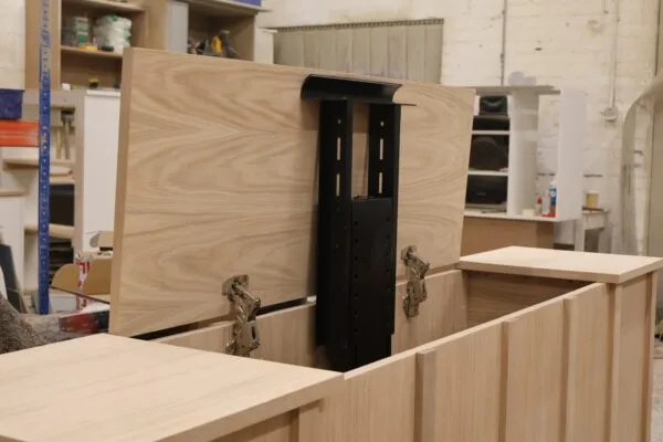 Solid Oak TV Unit, Motorised TV Box With Storage