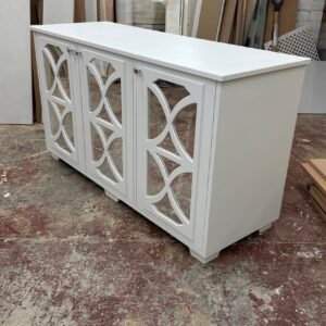 Mirrored cabinet, Florence Range, White, Silver Mirror
