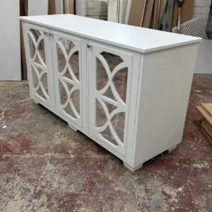 Mirrored cabinet, Florence Range, White, Silver Mirror