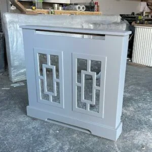 Mirrored Radiator cabinet, Rectangle fretwork, Ammonite