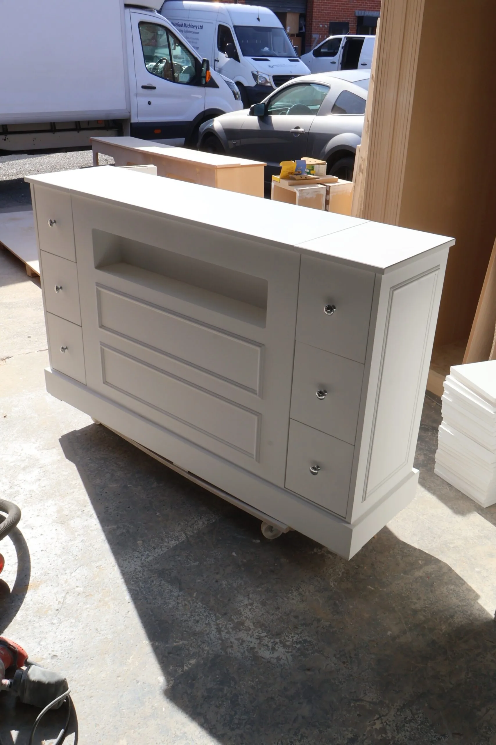 img_1794 Motorised TV Stand, Bespoke TV Unit With Storage White