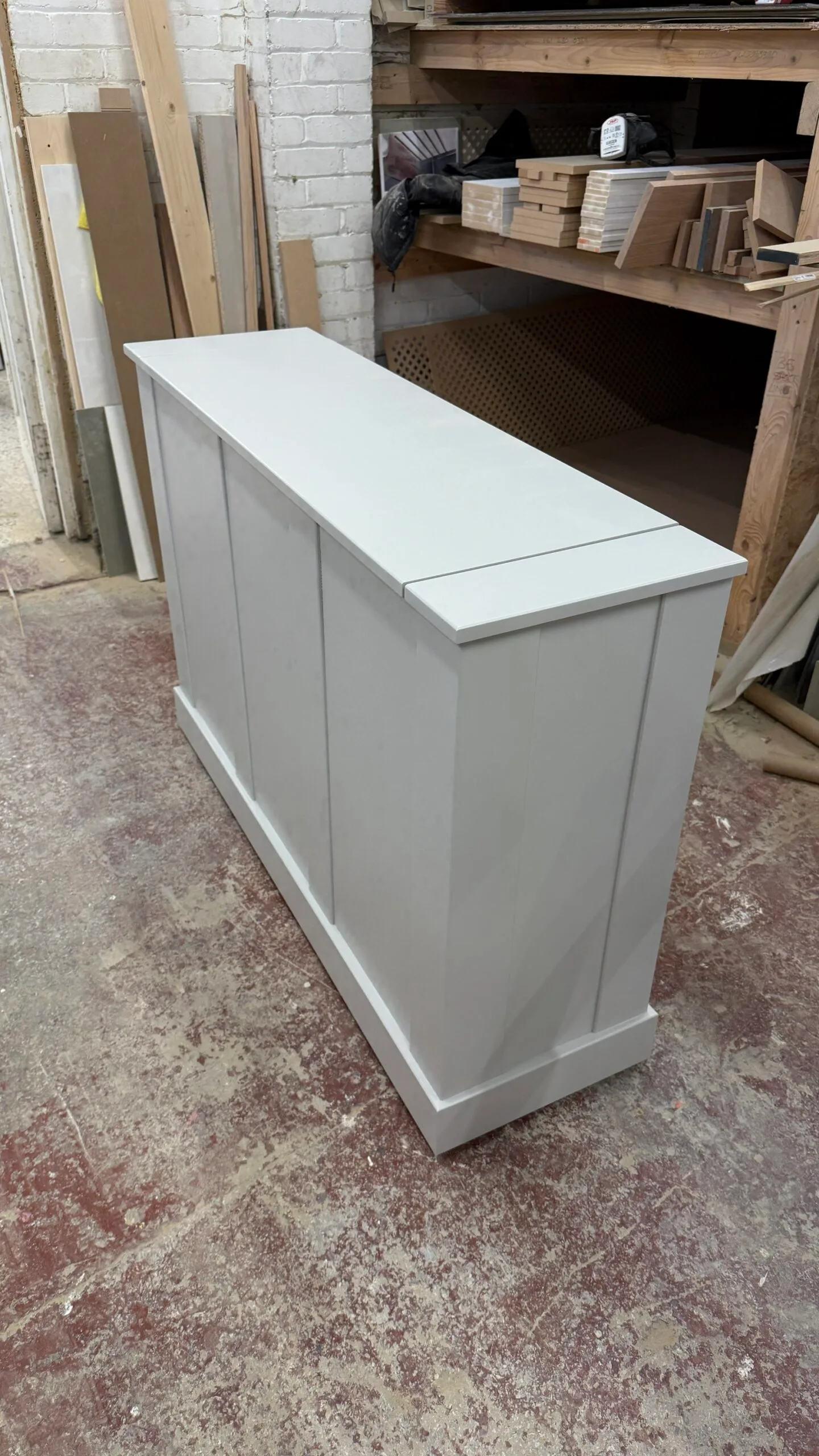 Motorised TV Stand, Luxury TV Unit Finished in Dove Grey